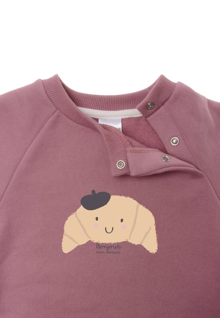Sweatshirt in rosè Croissant