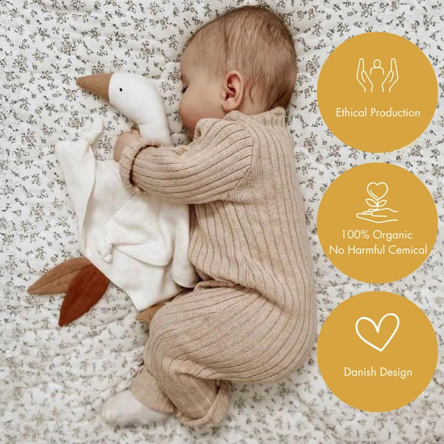 Schmusetuch Gans beige