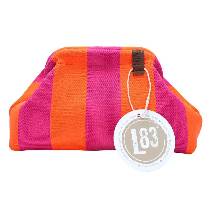Stoff Clutch pink/orange