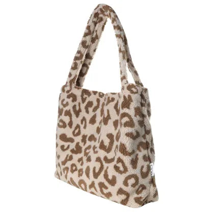 XL Teddy Mom Bag - Leopardenmuster beige