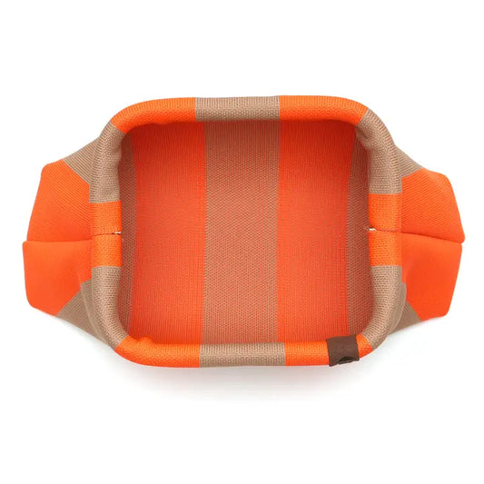 Stoff Clutch beige/orange