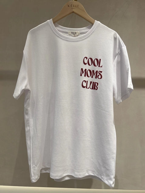 Damen T-Shirt "COOL MOM CLUB" weiß