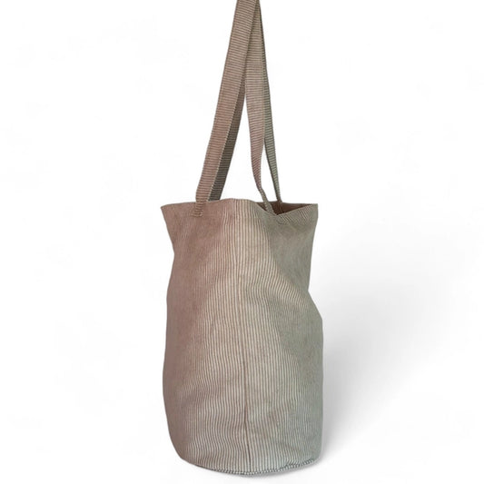 Shopper Tasche Cord-Stoff beige