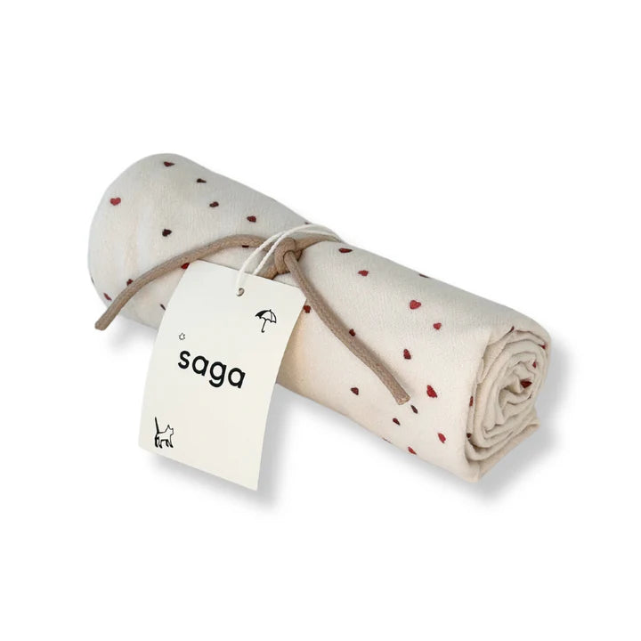 Mulltuch Herz Biobaumwolle