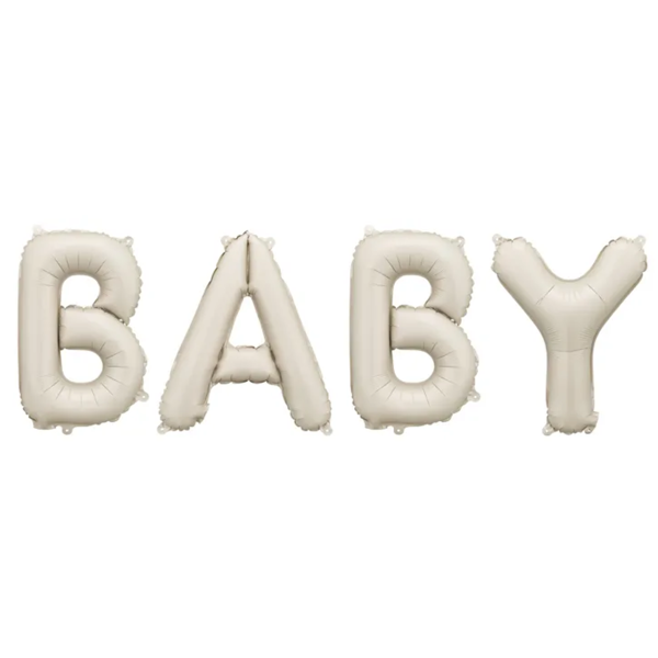 Ballon - Schriftzug Baby Beige