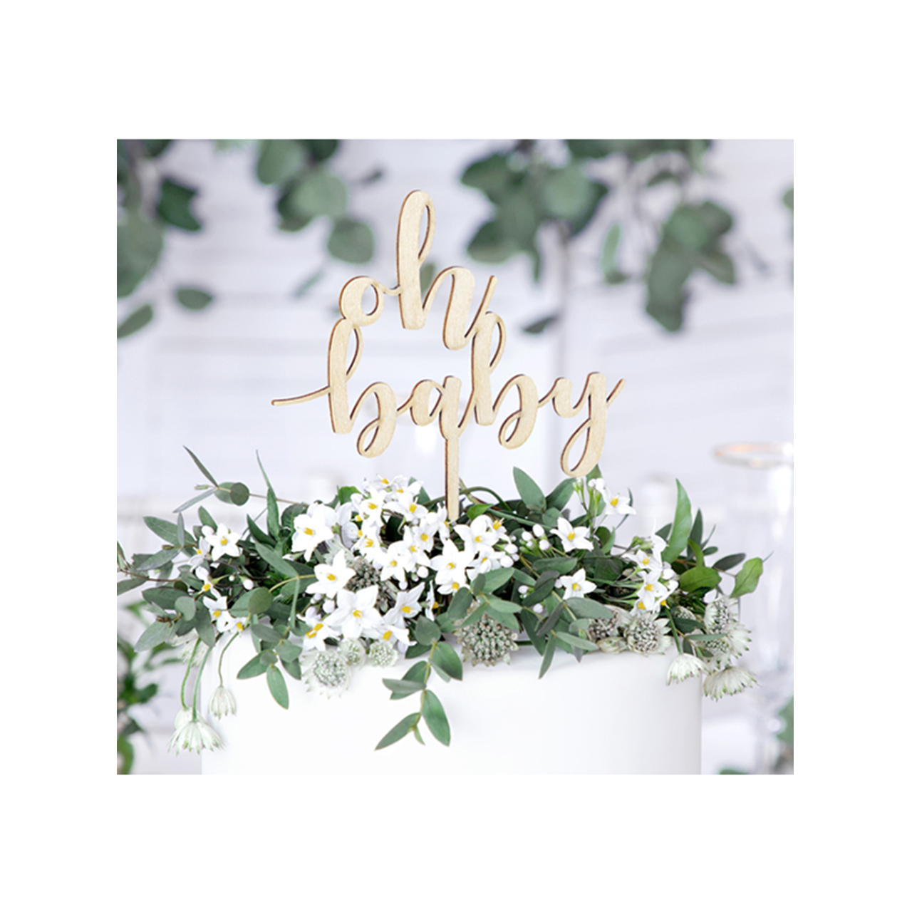 Cake Topper - Holz - Oh baby