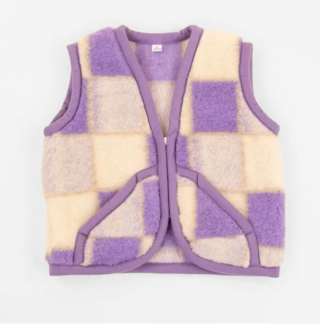 Kids Wollweste Violett