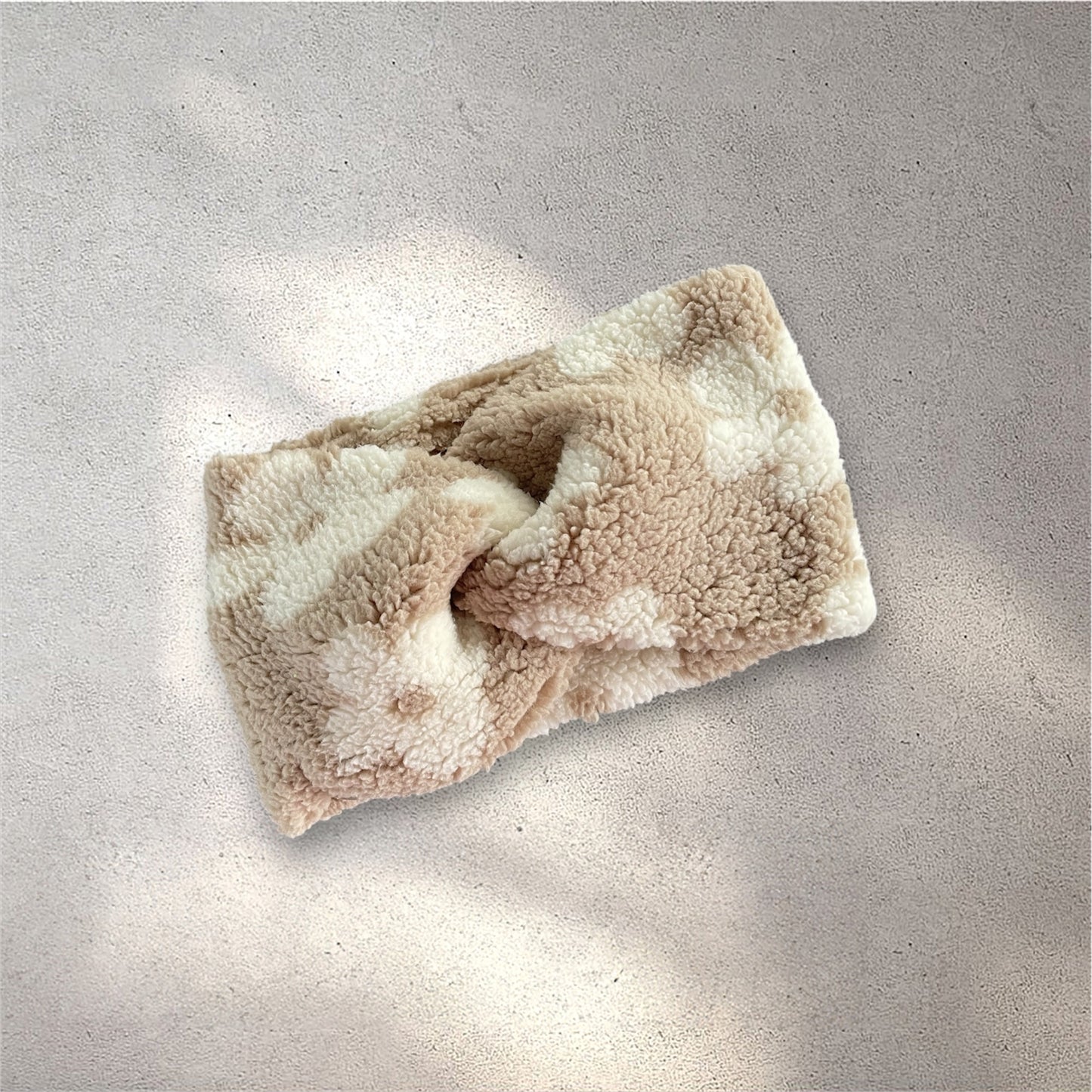 Mum Teddy Stirnband Blumen Ecru