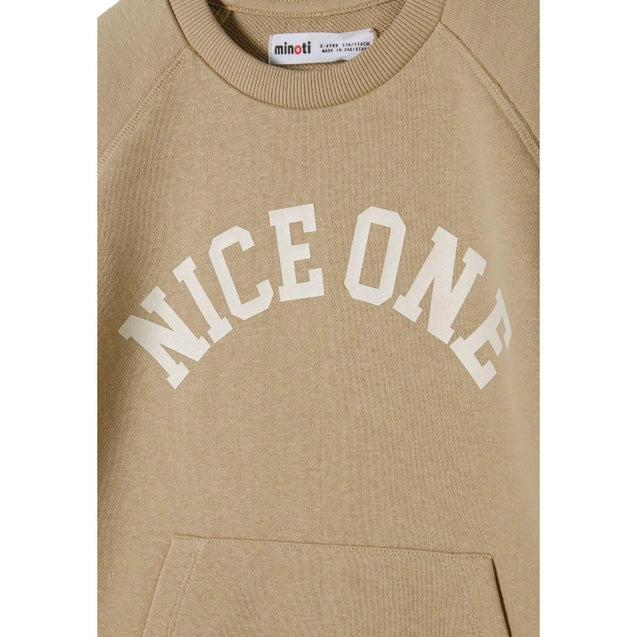 T-Shirt- und Shorts-Set, „Nice One“, Beige