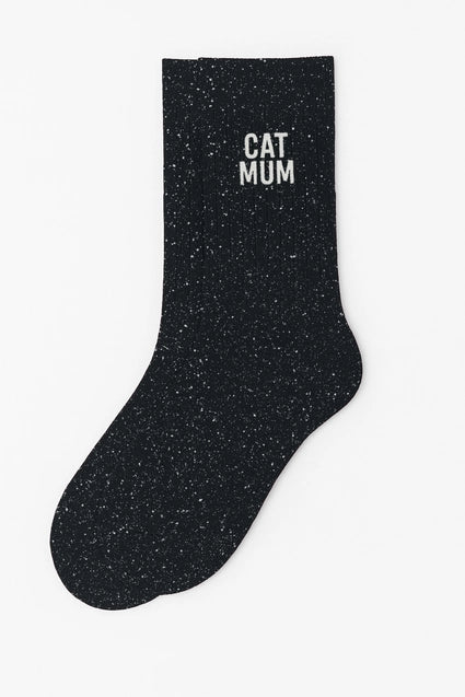 Glitzersocken "Cat Mum"