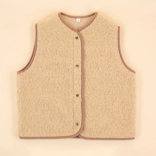 Mum Wollweste beige