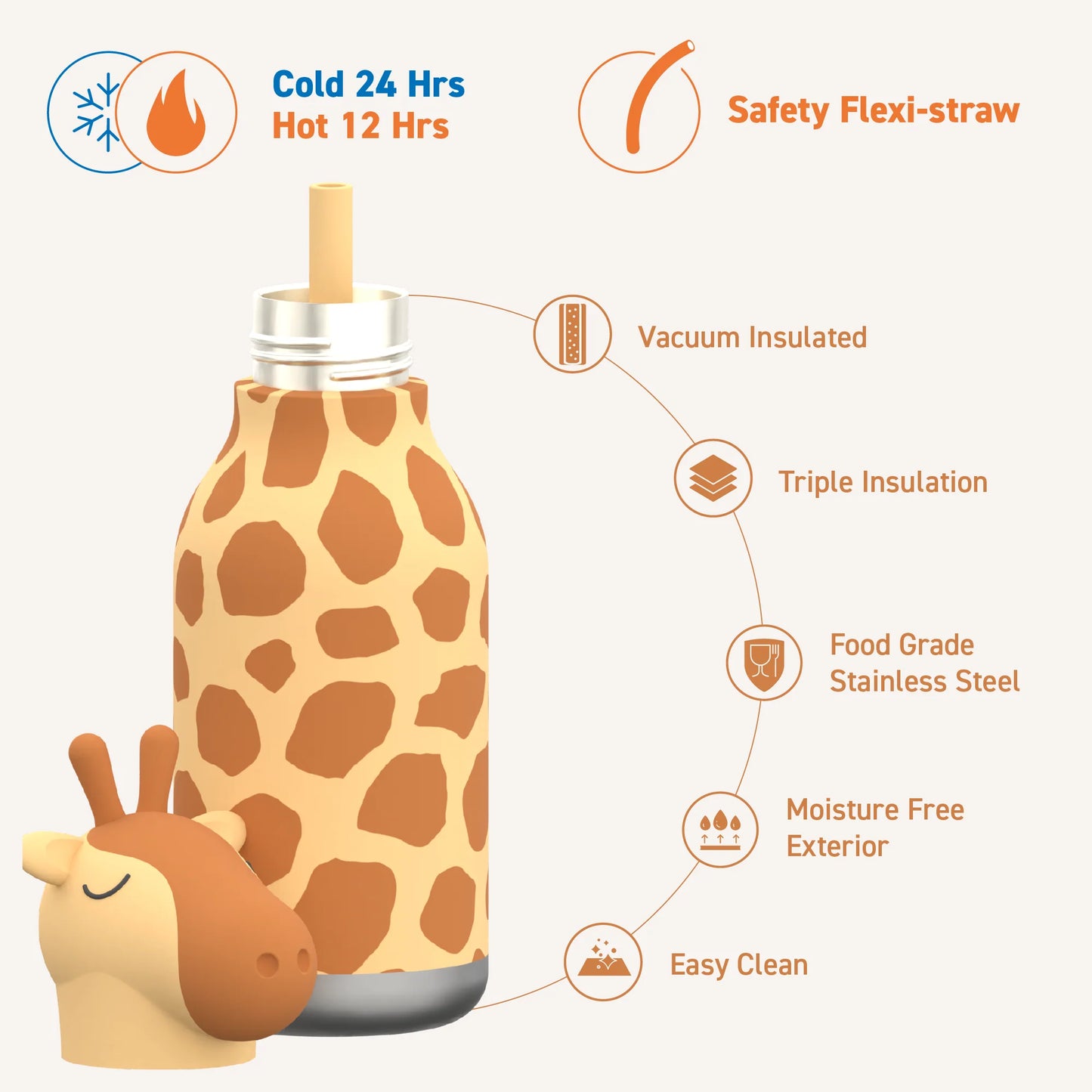 ASOBU Bestie Trinkflasche Giraffe