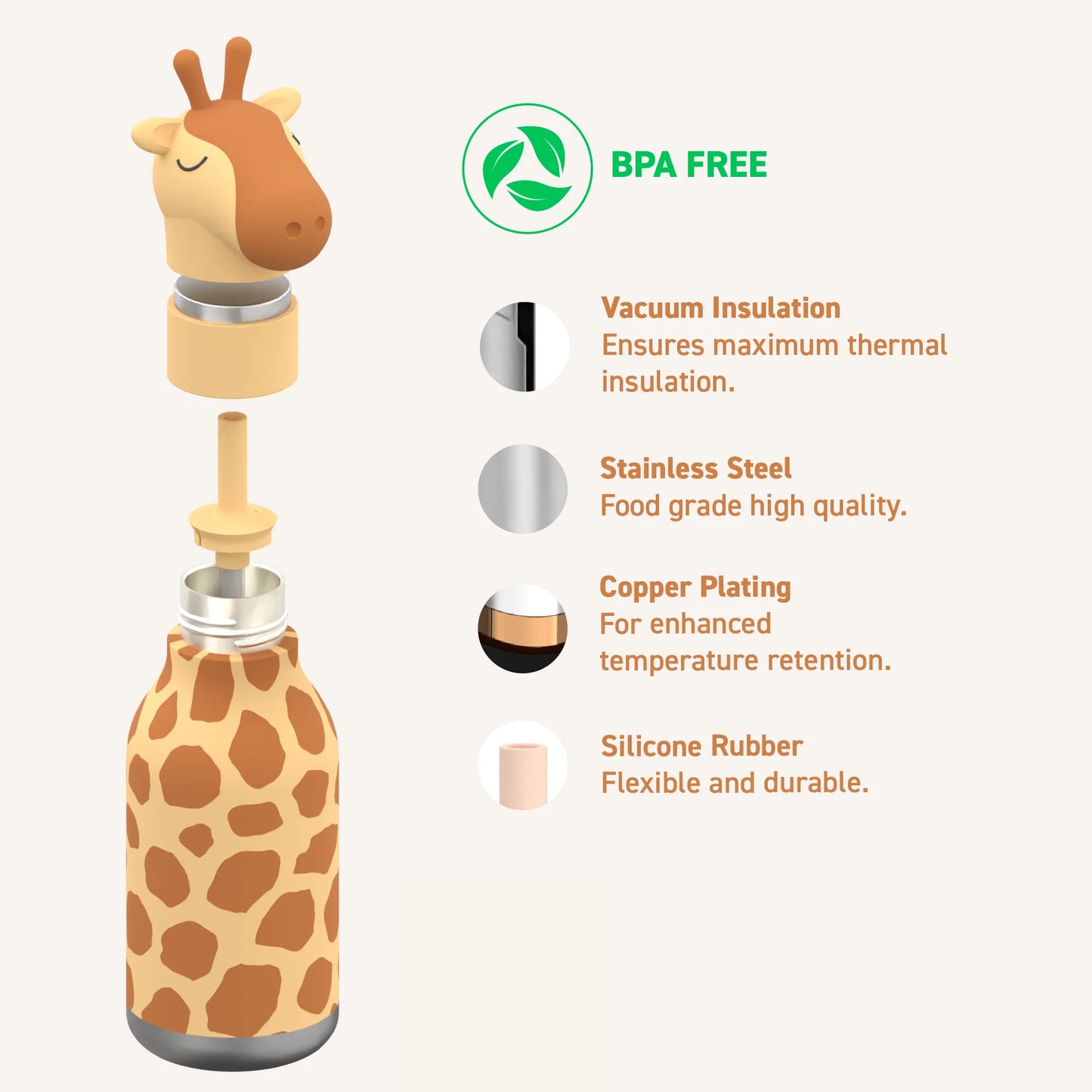 ASOBU Bestie Trinkflasche Giraffe