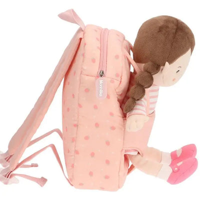 Rucksack für Kind und Puppe rosa