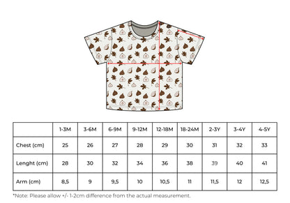 T-Shirt mit Feigenmuster
