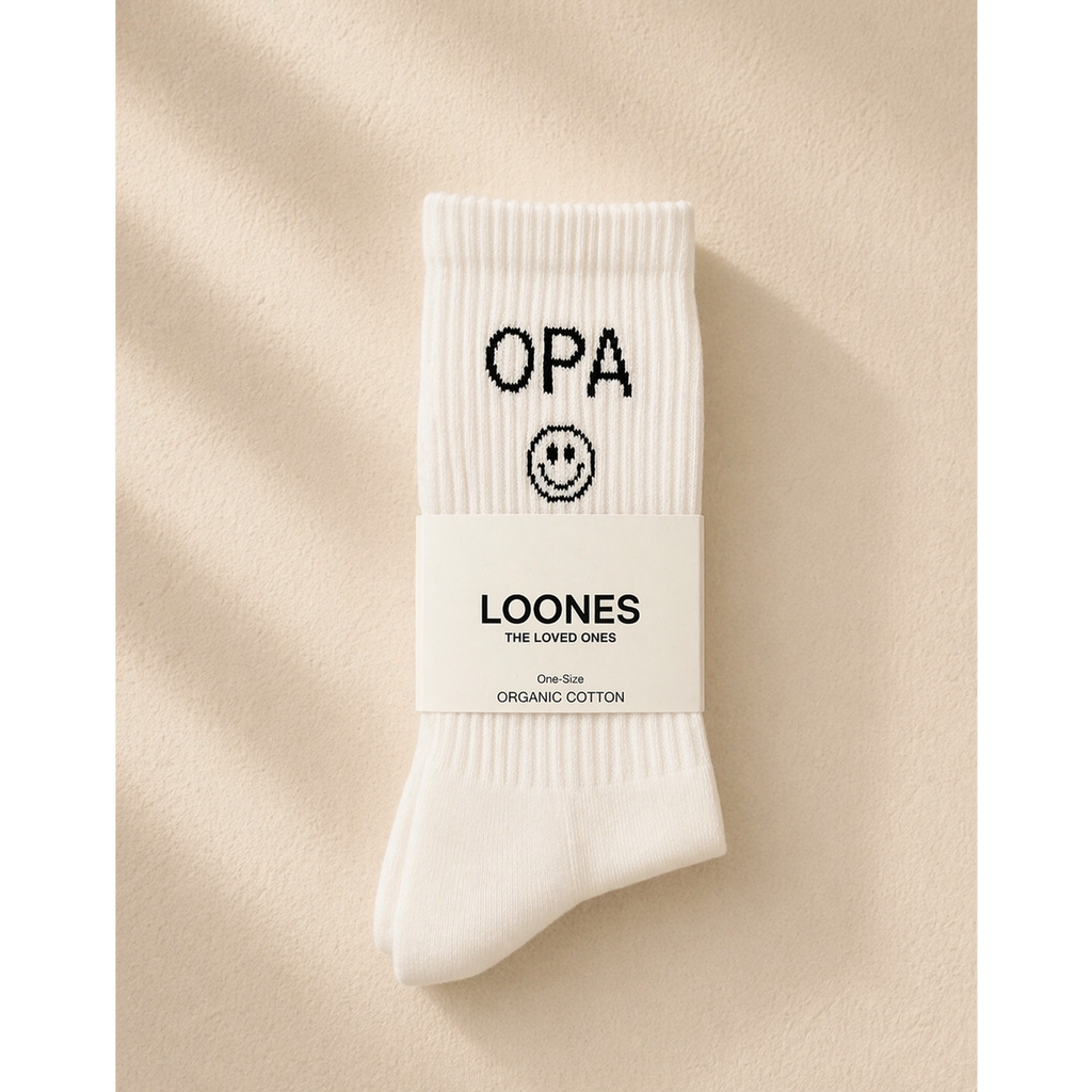 OMA/OPA Socken weiß