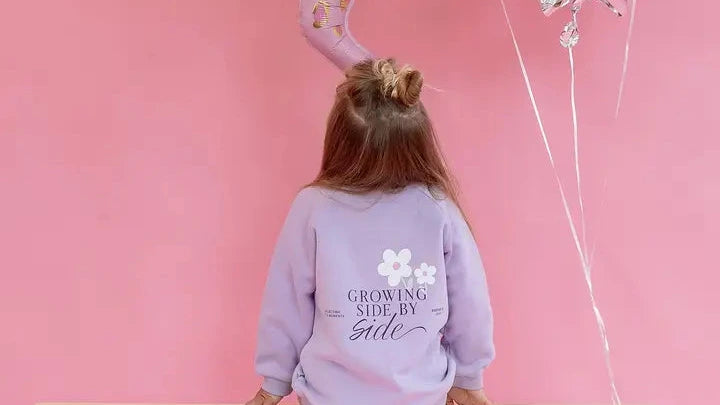 Mini Sweatshirt "Growing Side By Side Special" flieder