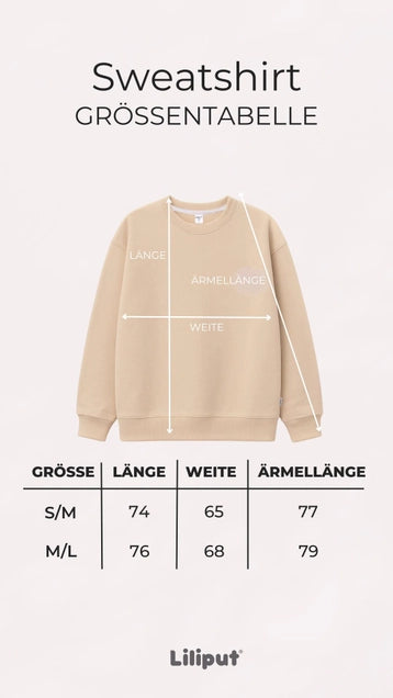 Damen "Cool Moms Club" Sweatshirt beige