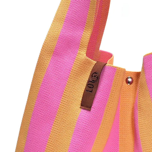 Stofftasche pink/orange