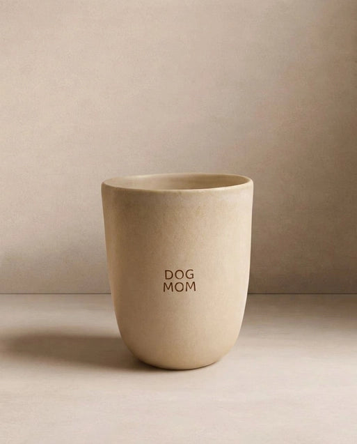 Steinzeug Tasse " DOG MOM" 220ml