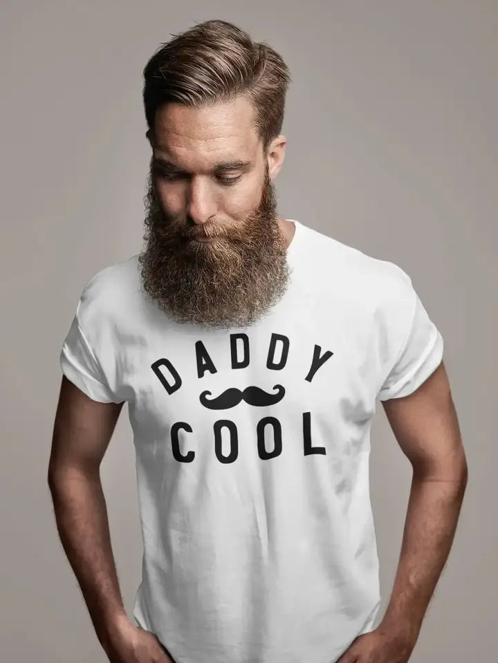Herren-T-Shirt im Vintage-Design „Daddy Cool“ Weiß