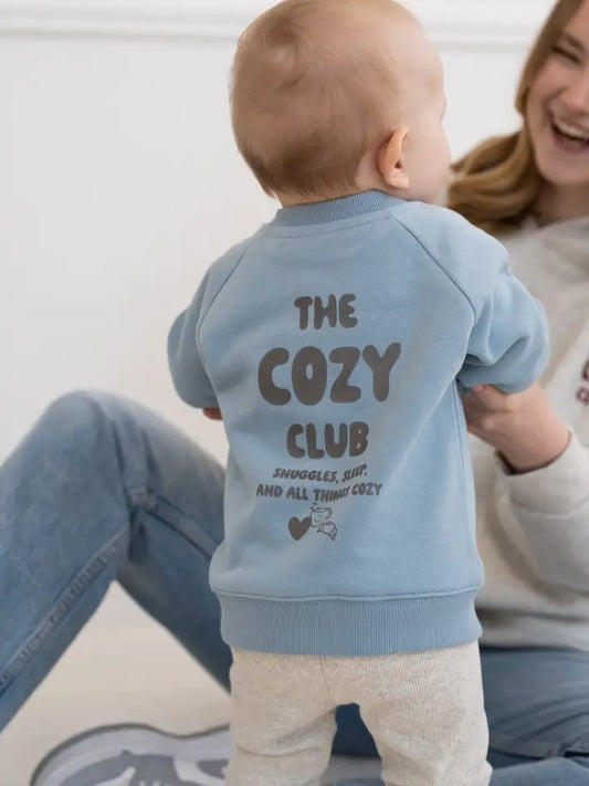 Mini Sweater Cozy Club blau