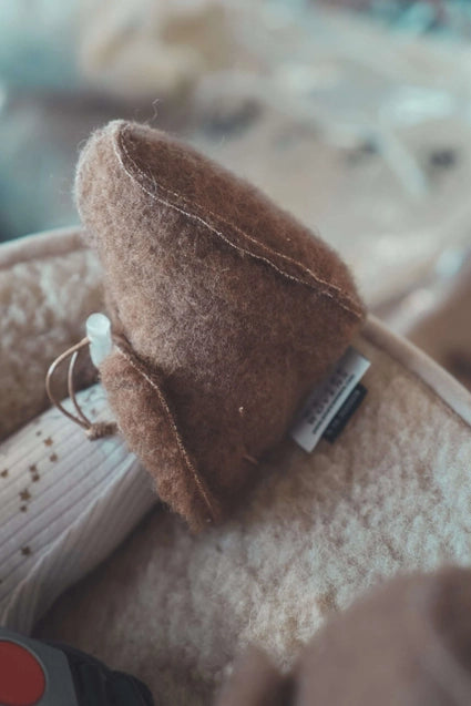 Merinowolle Boots Baby braun