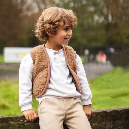 Kids Wollweste braun