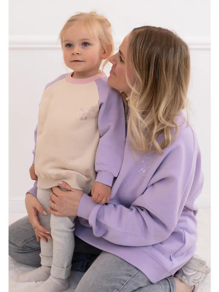 Mum Sweater No Sleep Club flieder