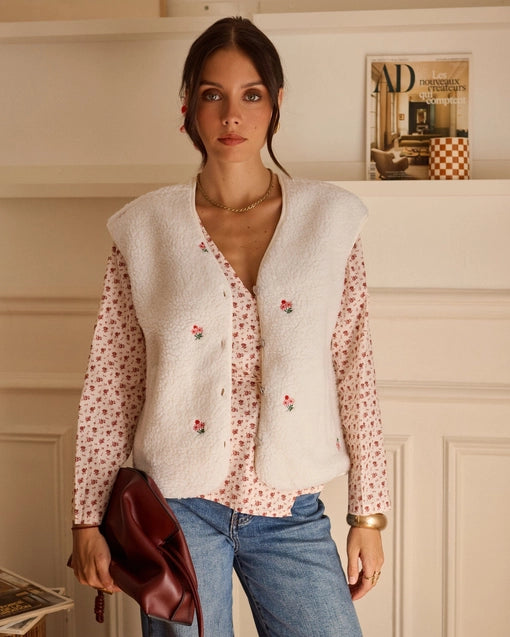 Damen Weste Blumen Partnerlook Mini Me
