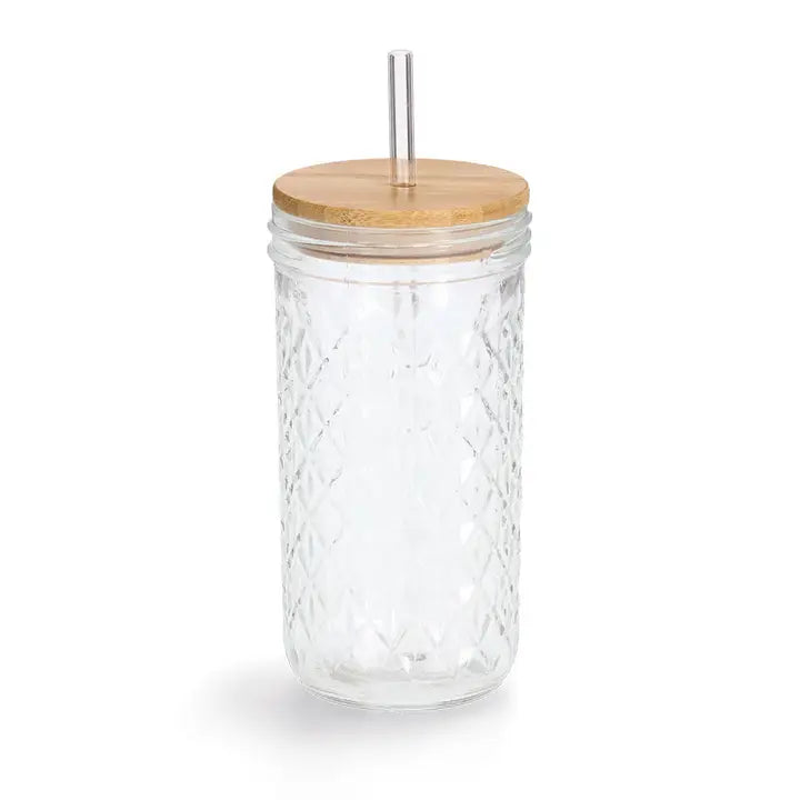 Trinkglas mit Rautenmuster 580ml