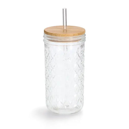 Trinkglas mit Rautenmuster 580ml