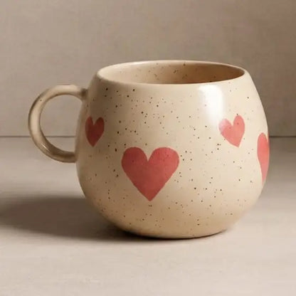 Steingut Tasse Herz 500 ml