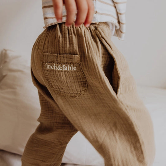 Mullhose - braun Bio Baumwolle