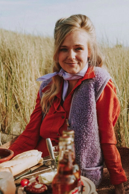Damen Weste Merinowolle - Lila