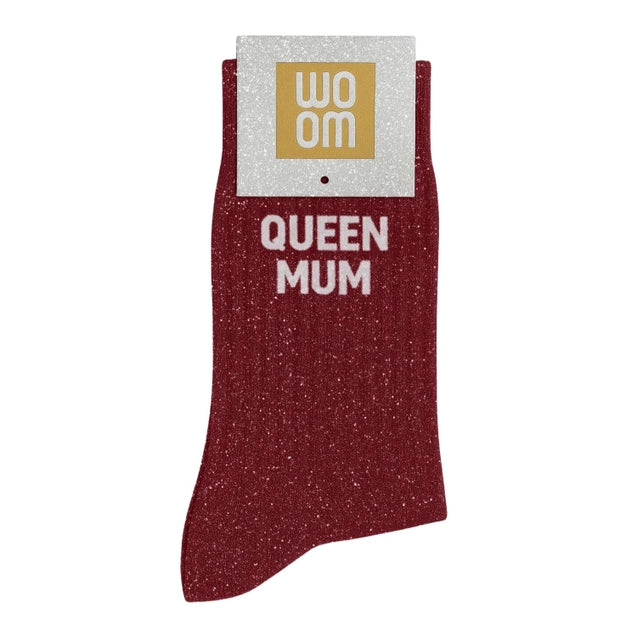 Glitzersocken "Queen Mum"