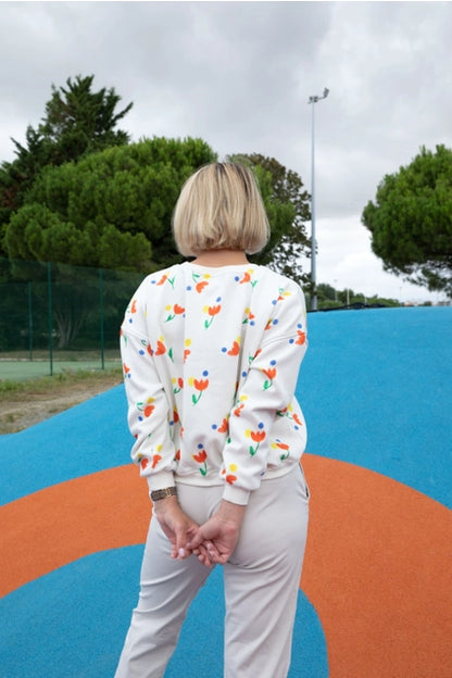Damen Sweater Tulpen