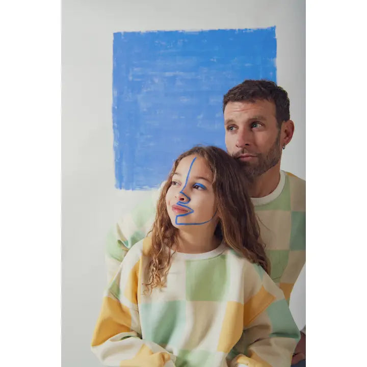 Herren-Sweatshirt Kariert