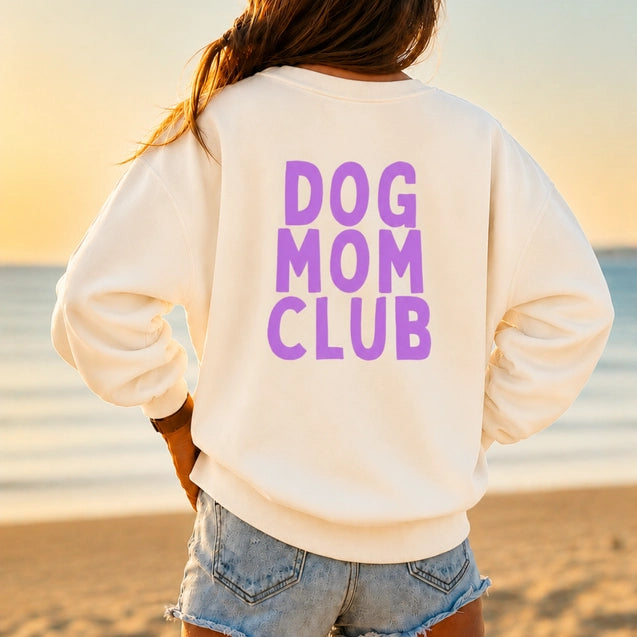 Oversize Sweater "DOG MOM CLUB"