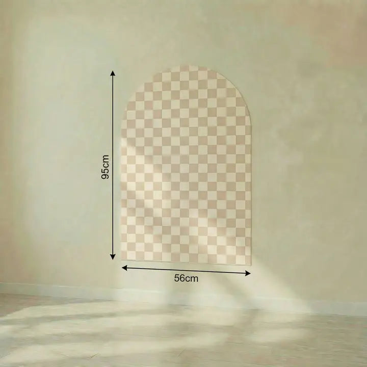 Magnettafel für Kinder beige kariert