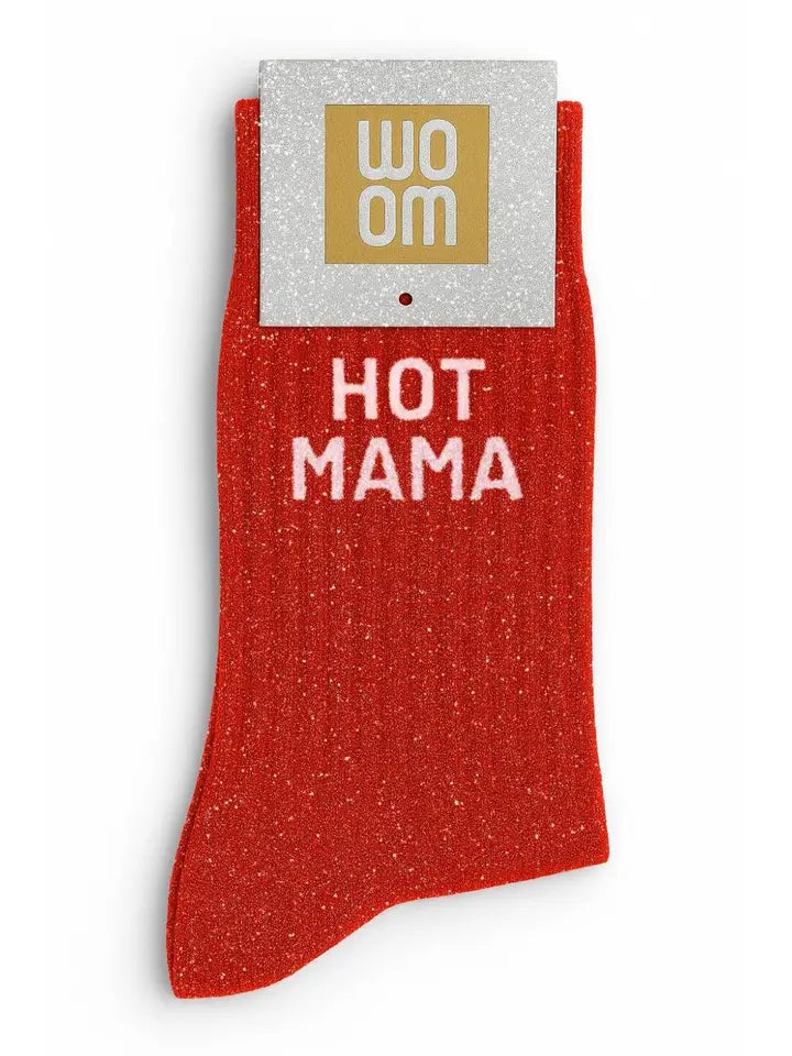 Glitzersocken "Hot Mama"