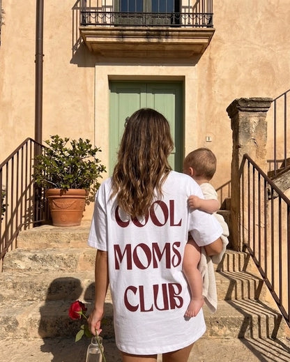 Damen T-Shirt "COOL MOM CLUB" weiß
