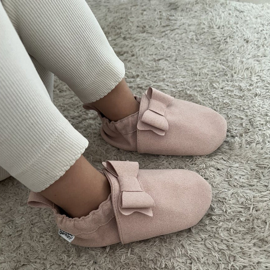 Lauf-& Krabbelschuhe mit Schleife beige