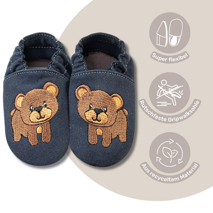 Lauf-& Krabbelschuhe mit Schleife beige