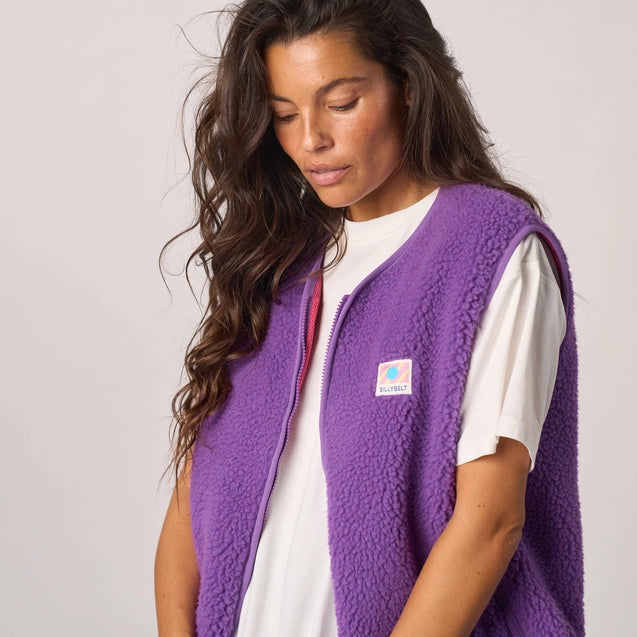 Damen Sherpa Weste - lila