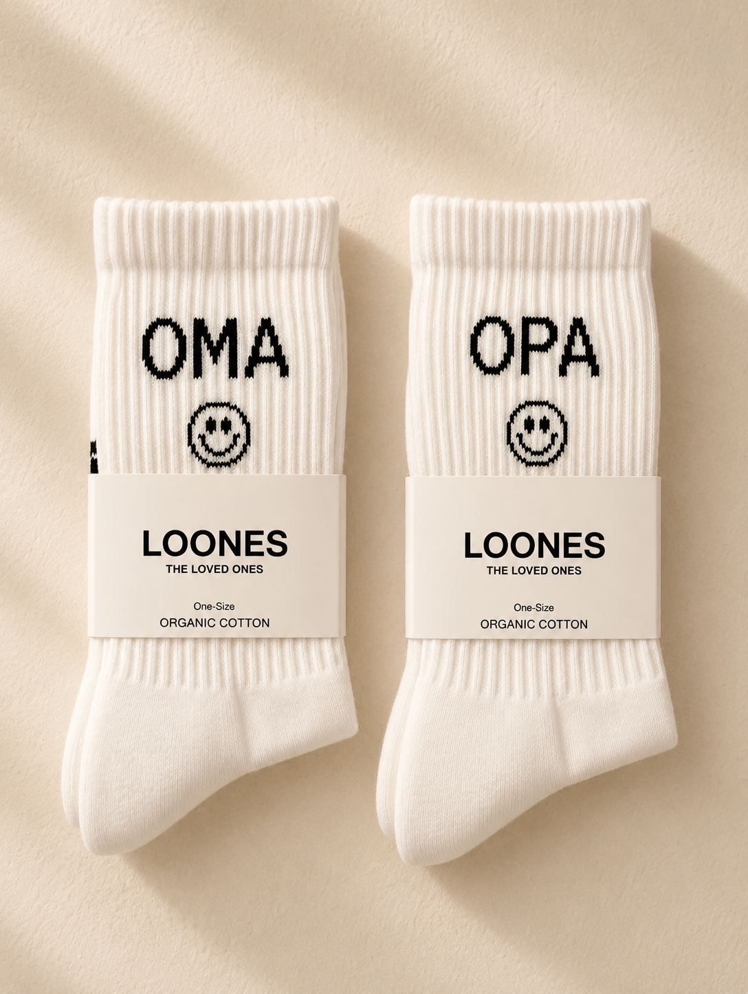 OMA/OPA Socken weiß