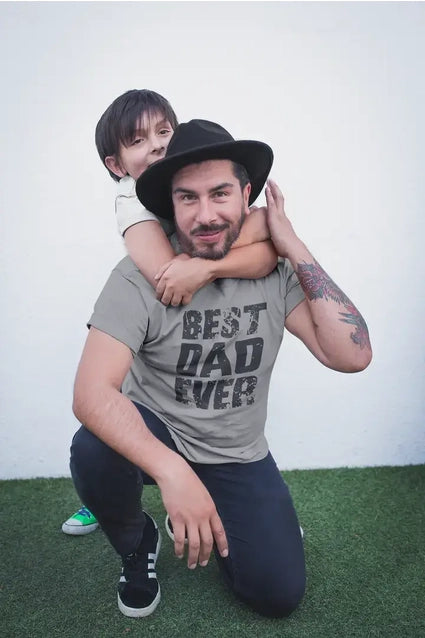 Herren T-Shirt "Best Dad Ever" grau