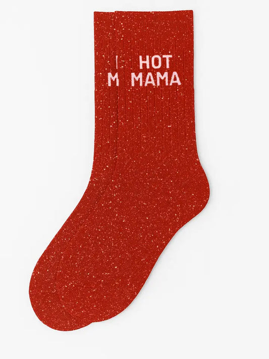 Glitzersocken "Hot Mama"