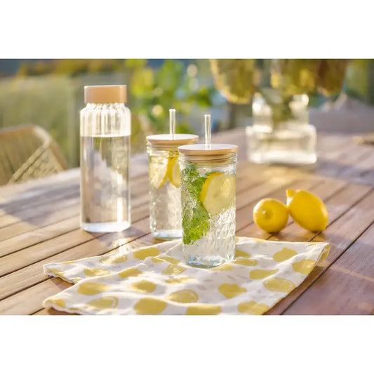 Trinkglas mit Rautenmuster 580ml