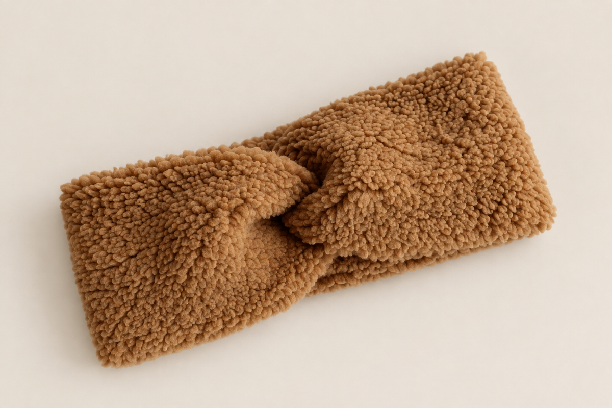 Damen Stirnband Teddy braun Mini Me